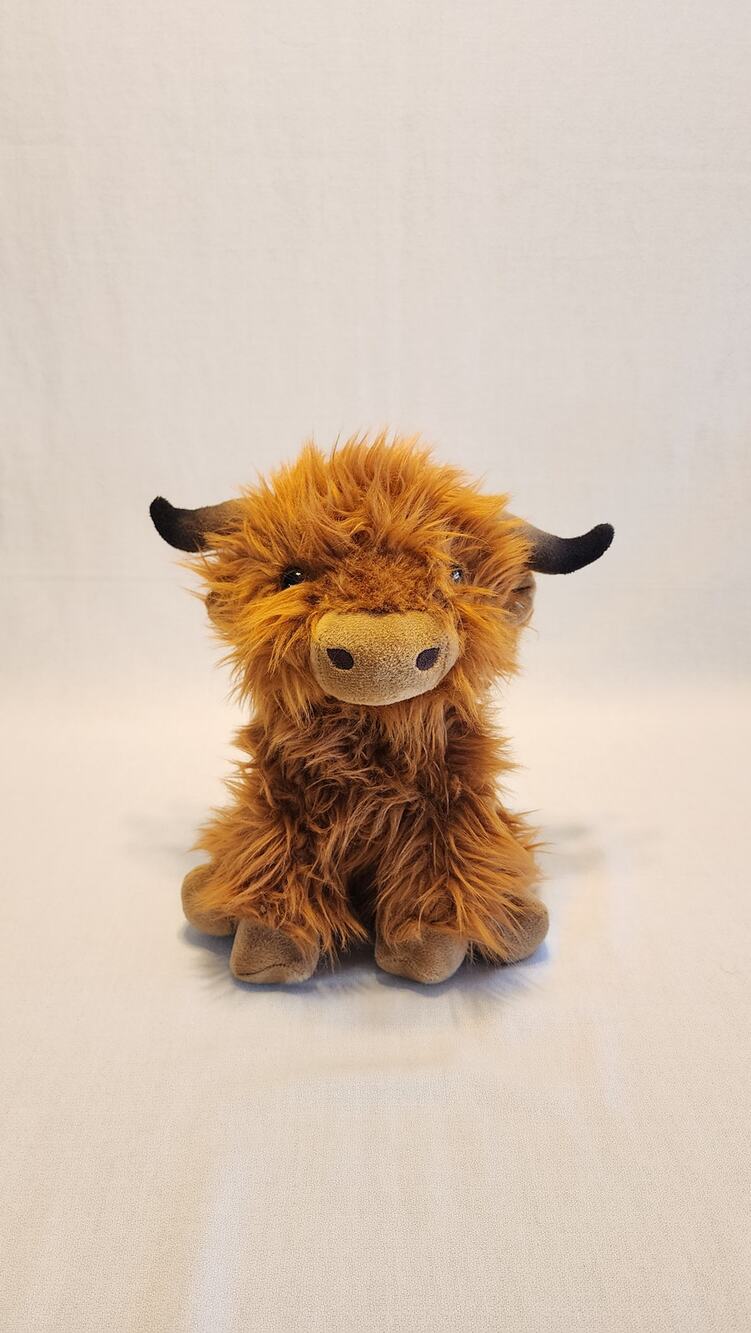 Stuffed Bull Plushie Hobby Lobby Brown Fuzzy Farm Western Kids Toys Soft Cuddly